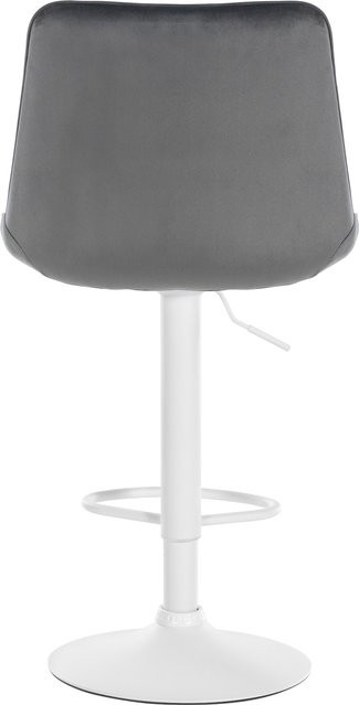 CLP Barhocker Toni aus Samt mit Rückenlehne und Metallgestell, höhenverstellbarer Barstuhl in modernem Design - Bild 1