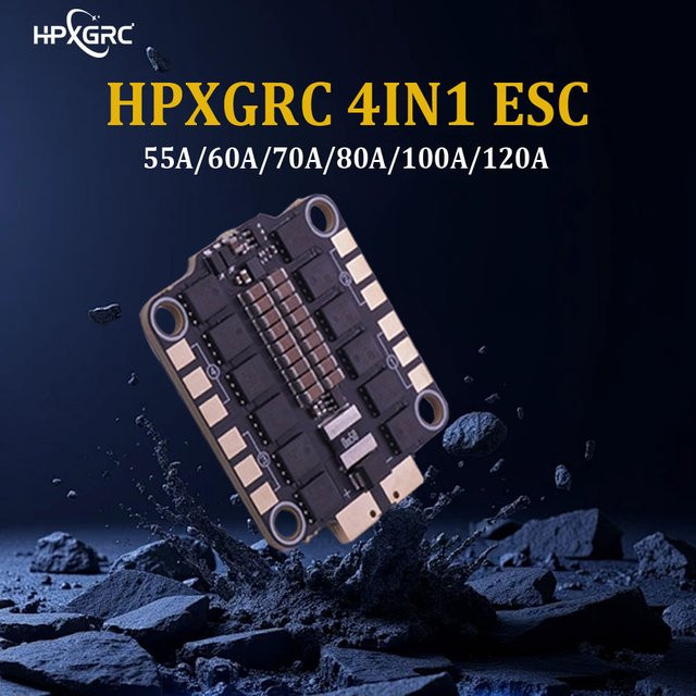 HPXGRC 4in1 ESC für RC FPV Racing Drone, 3-8S, Schwarz, Montagegröße: 30,5 x 30,5 mm - Bild 1