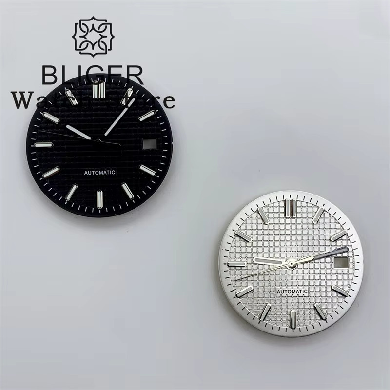 BLIGER Uhrenzifferblatt und Zeigerset, Grün, Silber, Unisex - Bild 2