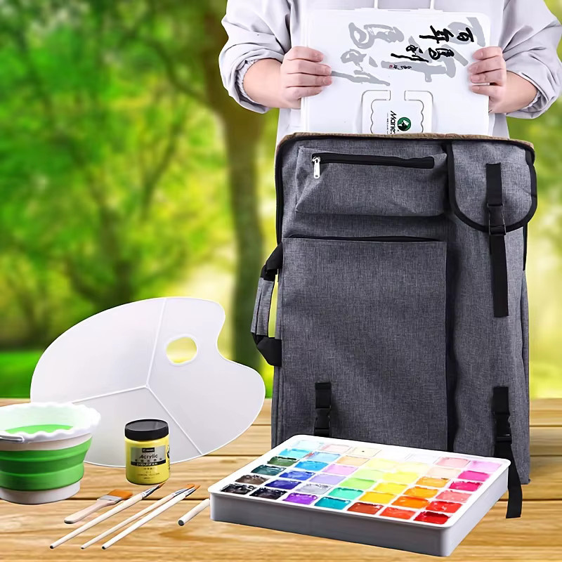 Sketch Art Painting Bag Skizzenmappe Schwarz/Grau wasserdicht und tragbar - Bild 6