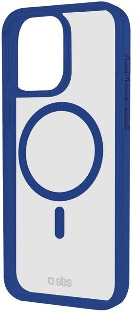 Apple iPhone 15 Pro Case mit farbigen Rändern in Blau und Transparent, kompatibel mit MagSafe - Bild 1