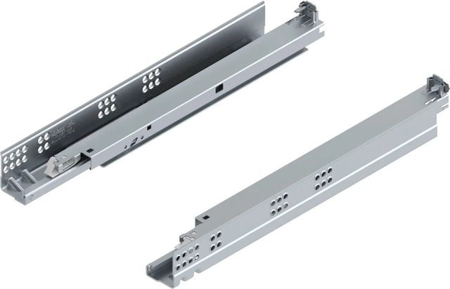 Blum Unterbodenführung Tandem Blumotion plus 560H mit Soft-Close, Farbe: Silber, Länge: 420 mm - Bild 1