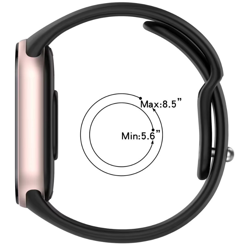 Xiaomi Uhrenarmband Silikon, Schwarz, Unisex, NFC - Bild 4