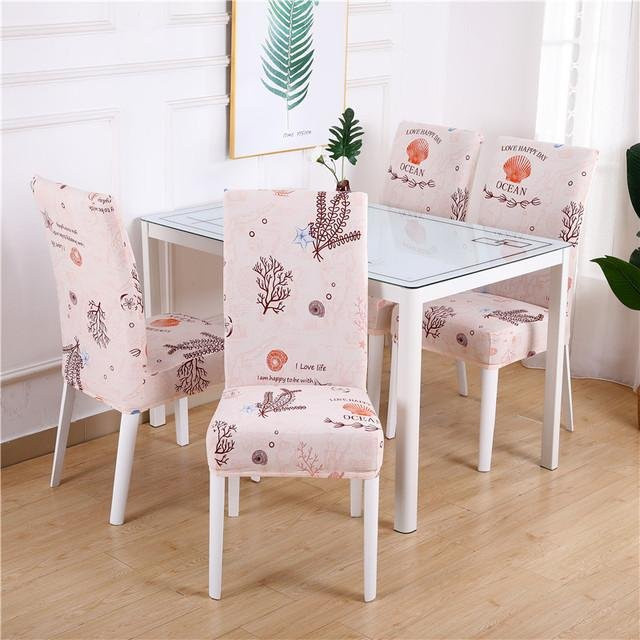 Housmife Elastische Stuhlhusse aus Polyester und Elasthan für Esszimmerstühle im modernen Stil - Bild 1
