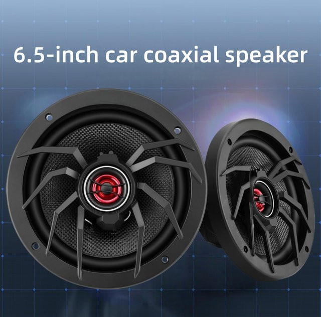 Spider Model 6,5-Zoll Koaxial-Autolautsprecher in Schwarz mit 120 W Hochleistung und 2-Wege-System für HIFI Car Audio Experience - Bild 1