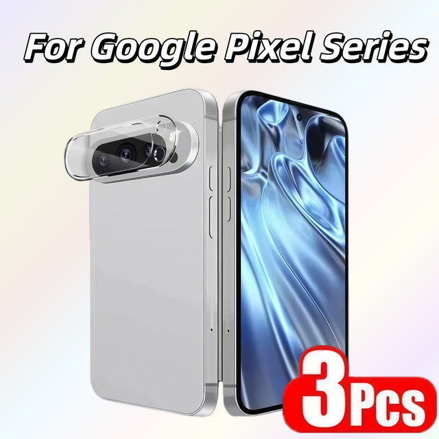 3er-Set Kameralinsenschutz aus gehärtetem Glas für Google Pixel 10 9 Pro XL 8 7 6 6A 7A 8A Fold, transparent und kratzfest - Bild 1