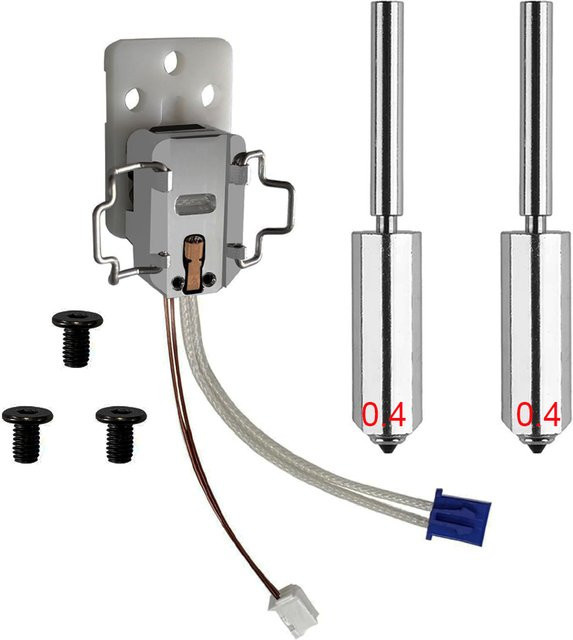 HzdaDeve Düsen-Kit und Hotend-Heizbaugruppen-Kit für Kobra S1 Max/Max Combo in Silber mit 0,4 mm, 0,6 mm und 0,8 mm Düsen - Bild 1
