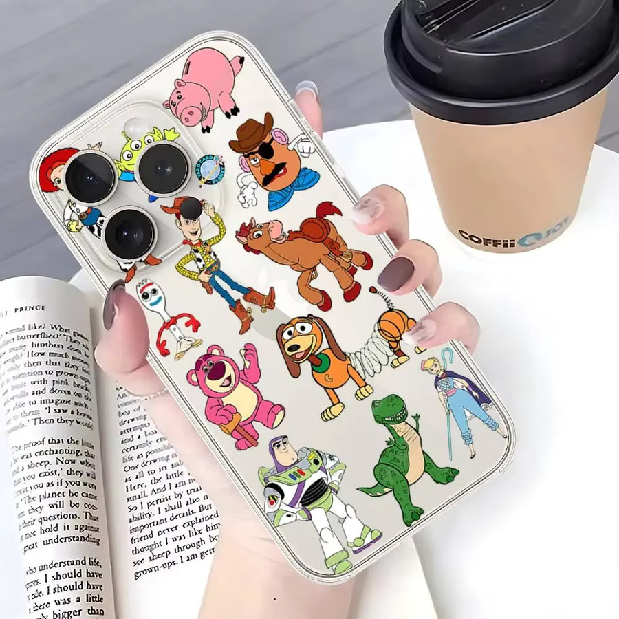 Mesuca Transparentes Handycase im Cartoon Toy Story Design für iPhone 11 bis iPhone 17 Pro Max Plus und weitere Modelle - Bild 4