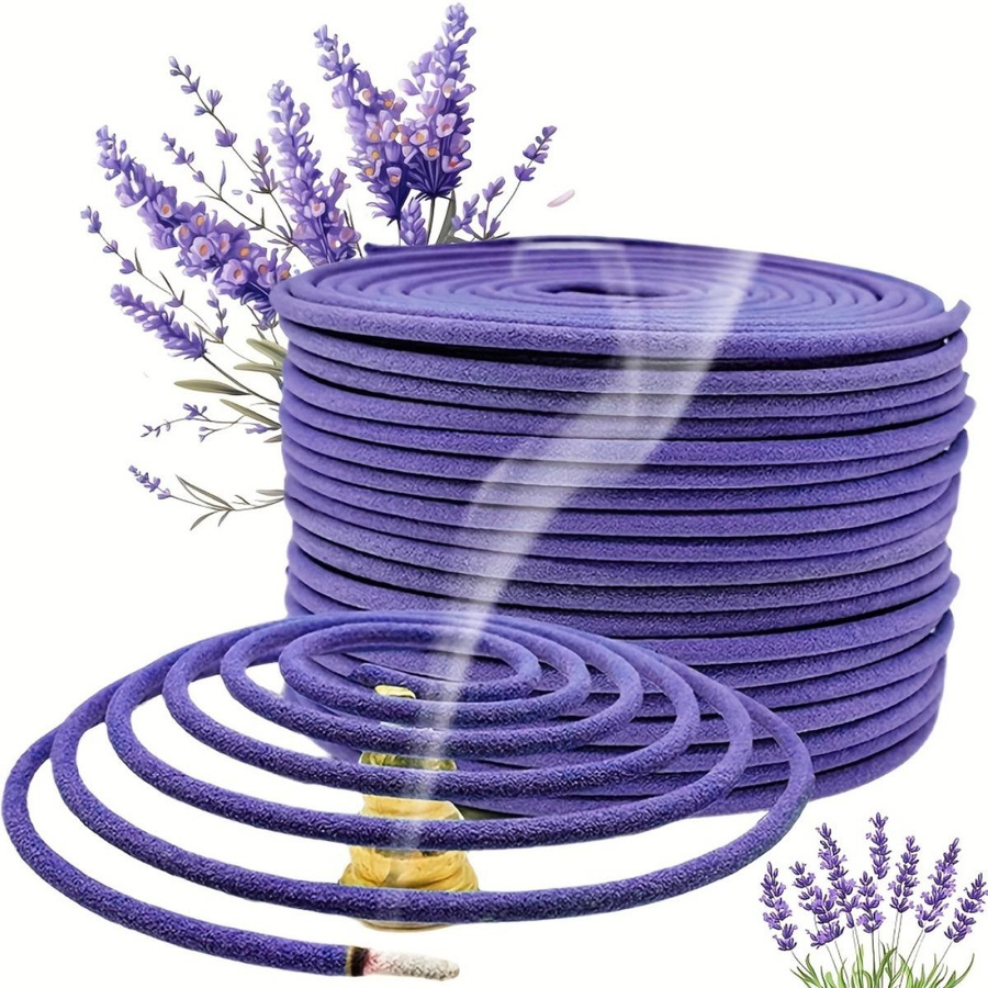 JR-Studio Hundert-Tage-Blumenduftrolle Lavendel in Violett, 18 Stück Set als natürliche Räucherpulver-Spirale - Bild 4