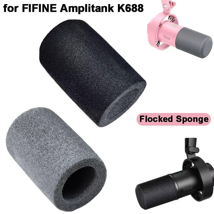 FIFINE Ersatz-Mikrofon-Windschutzabdeckung aus beflocktem Schaumstoff in Grau für Amplitank K688 - Bild 3