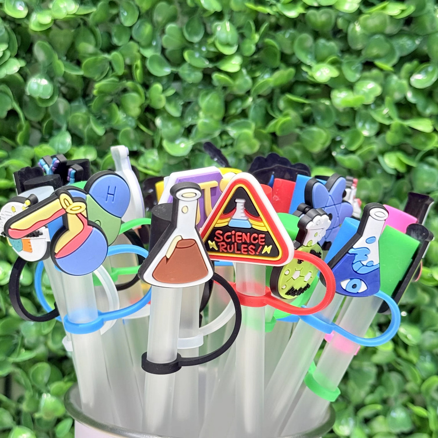 Wiederverwendbare Silikon-Strohhalmkappen für Stanley Cup Becher mit Henkel, 10 mm, Set in Purple und Multicolour - Bild 5