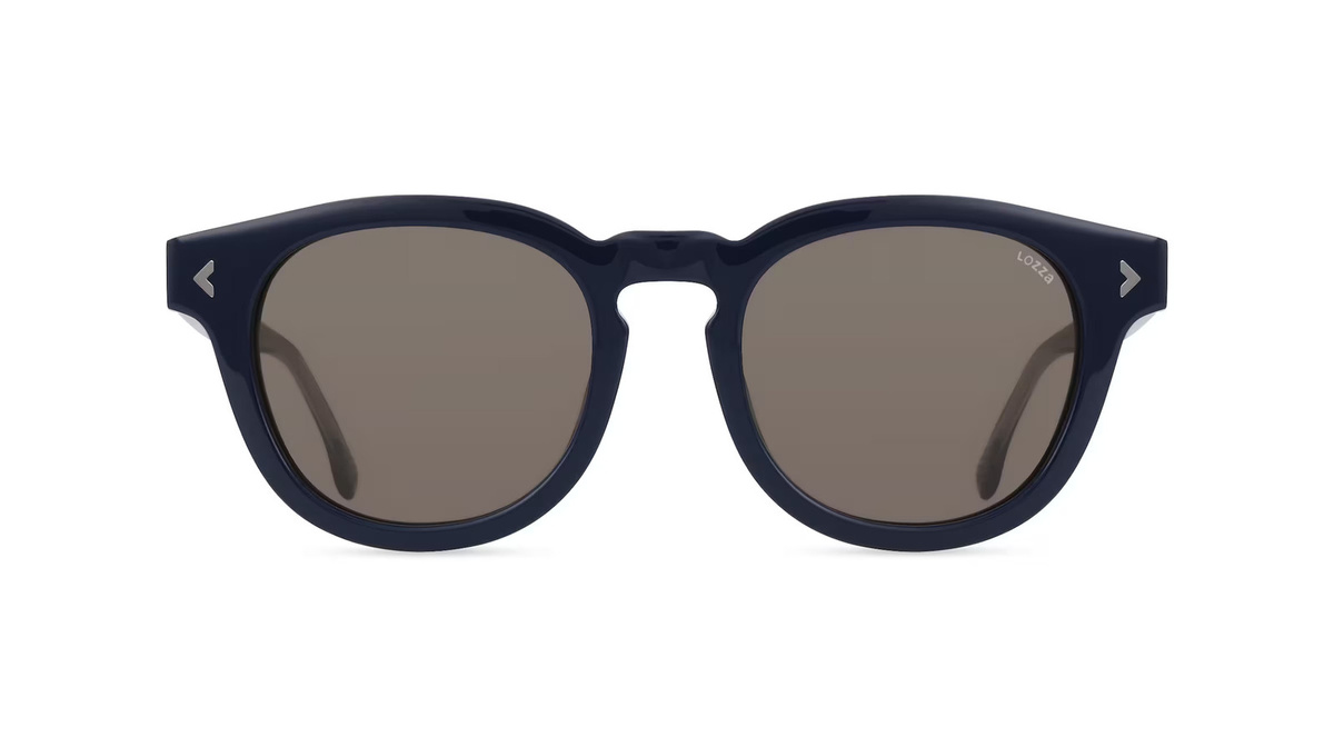 Lozza LOZSL4299 Sonnenbrille Panto, Vollrand, Kunststoff, Unisex, blau - Bild 1