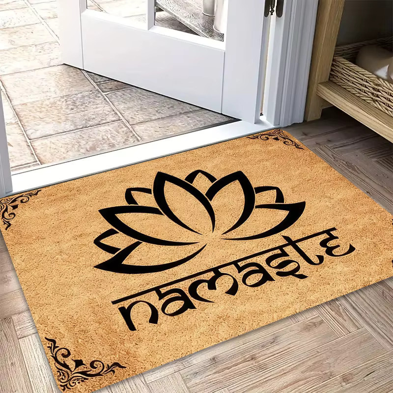 VIKAMA Lotus Zen Fußmatte rutschfest und maschinenwaschbar für Schlafzimmer, Küche oder Meditationsraum - Bild 2