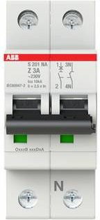 ABB S201-Z3NA Leitungsschutzschalter 3A 230V Grau 2CDS251103R0318 - Bild 1