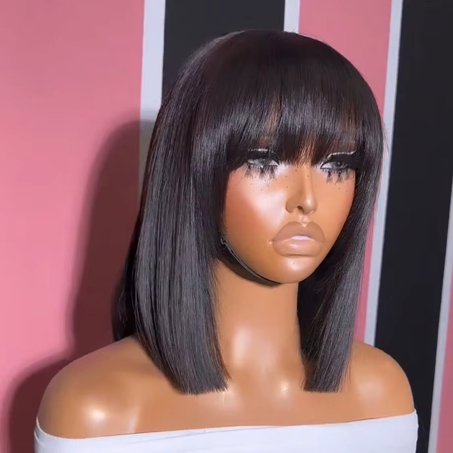 Lolely Dream Bob Perücke mit Pony, Remy Haar, Damen - Bild 3