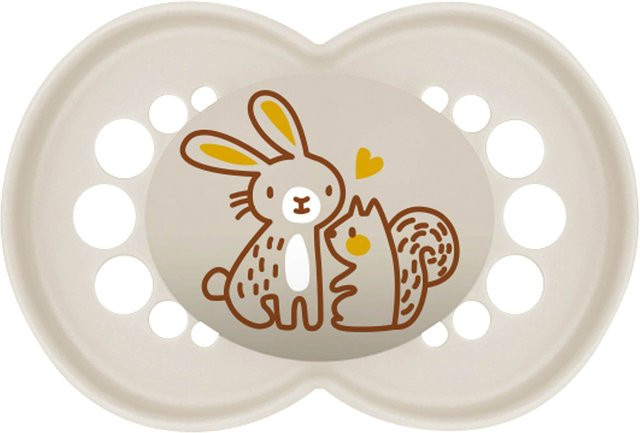 MAM 2er-Pack Schnuller Original aus Silikon, BPA-frei, Beige/Multicolor, ab 16+ Monate - Bild 1
