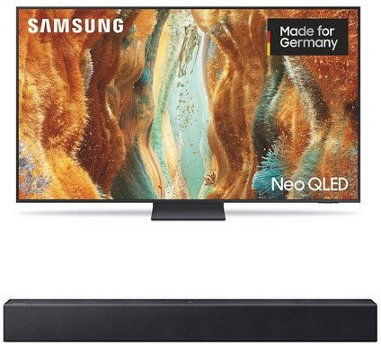 Samsung Neo QLED 4K UHD Fernseher GQ65QN73FAT 163 cm (65 Zoll) mit Soundbar W-B410GF in Schwarz - Bild 1