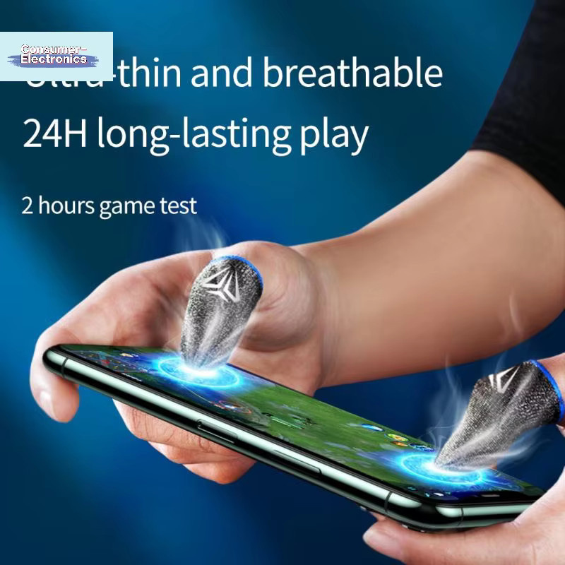 SD&HI Gaming-Fingerhüllen für Mobile Action Games, 1 Paar, atmungsaktiv, Schwarz und Grün - Bild 3