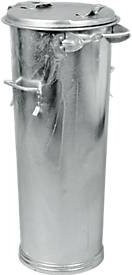 Rottner System-Mülleimer mit Flip-Lid ohne Bügel, 110 l, silber/stahl - Bild 2