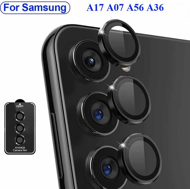 Schutzfolie aus gehärtetem Glas für Samsung Galaxy A17 A07 A16 A06 A15 A05 A56 A36 A35 A26 A25 A55 Kameraobjektiv Transparent - Bild 1