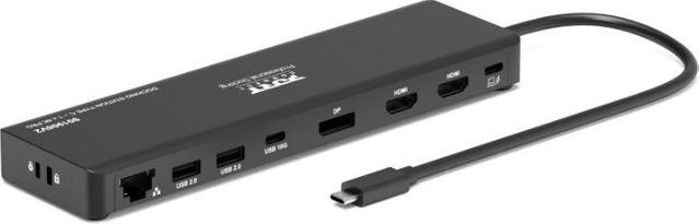 Port Designs PORT Connect 901906V2 USB-C Dockingstation mit 4K UHD, HDMI, DisplayPort, Ethernet und 100W Power Delivery in Schwarz - Bild 1