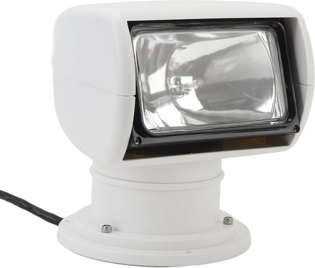 Aimo 100W Marine-Suchscheinwerfer mit Halogenlampe, IP66 wasserdicht, 355 Grad drehbar und Fernbedienung, weiß - Bild 1
