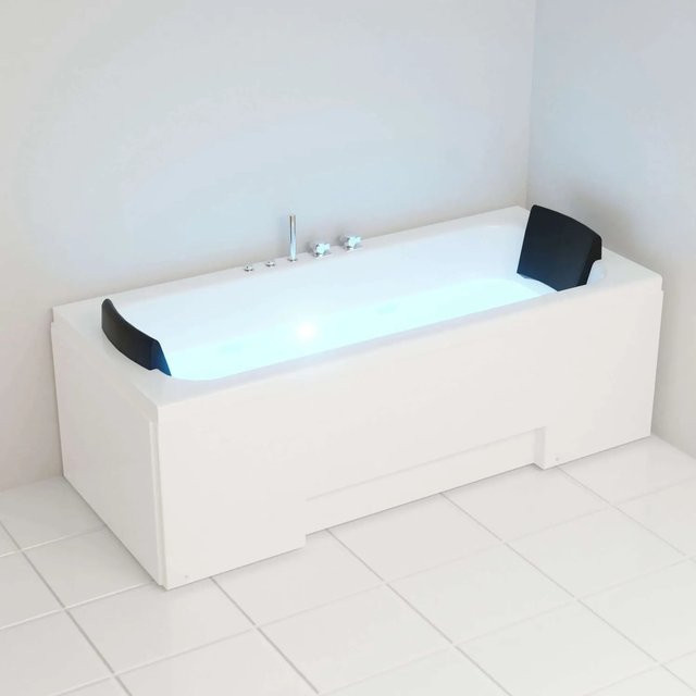 Tronitechnik Whirlpool Badewanne IOS aus Sanitäracryl mit Hydromassage, Spülfunktion und Farbtherapie, Farbe: Weiß, B/T/H: 170 x 75 x 60 cm - Bild 2