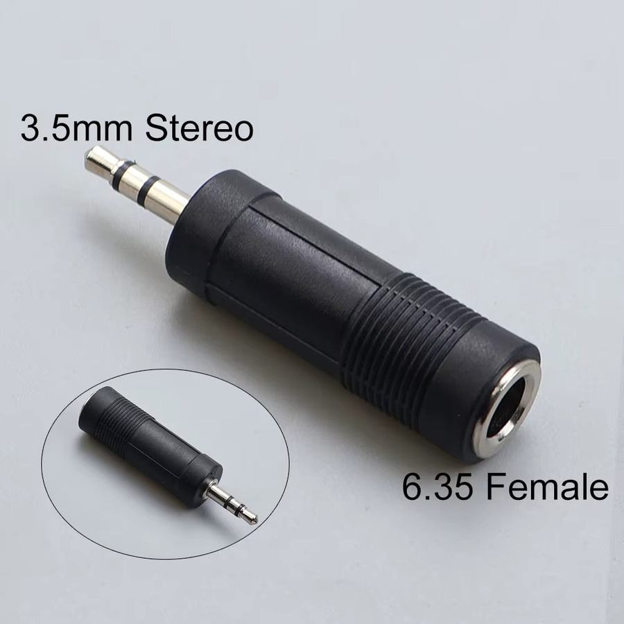 JCD Audio-Adapter Konverter von 6,35 mm Stecker auf 3,5 mm Buchse für Stereo und Mono Klinkenverbindungen - Bild 3