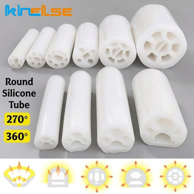 Khelse LED Neon Silikonröhre Rund Wasserdichter Silikon Diffusor Lichtstreifen 12V Cold White 6000K für die Gartendekoration im Außenbereich - Bild 1
