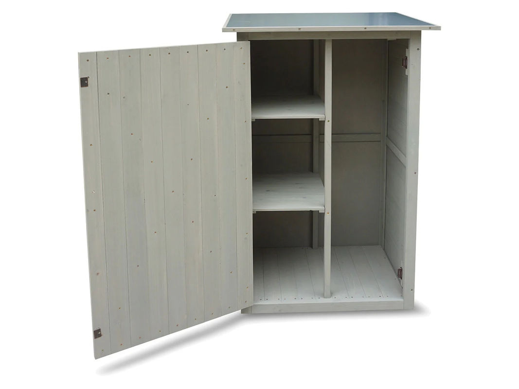 HABAU Gartenschrank Benno in Grau mit Schloss und Regalböden, B/T/H: 76 x 56 x 117 cm - Bild 3