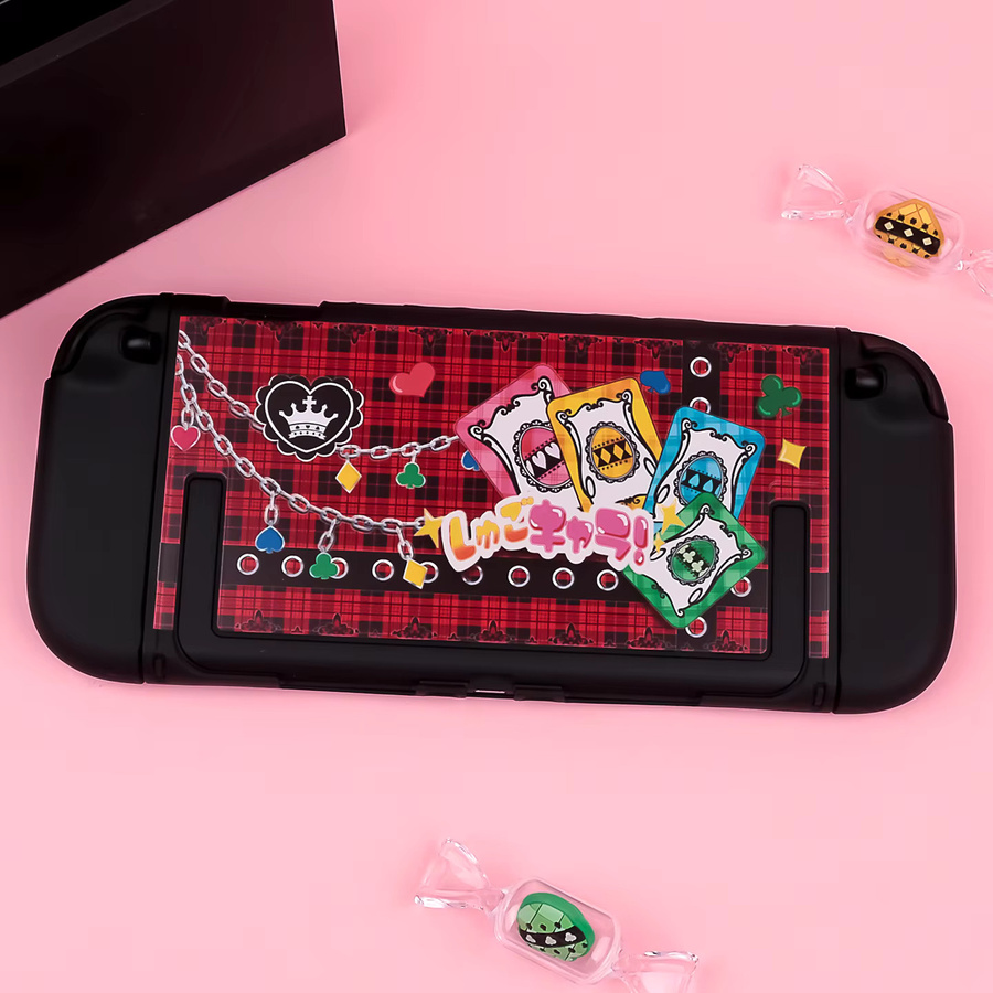 LISM Schutzhülle mit Amu-Motiv für Nintendo Switch 2, schwarze abnehmbare PC-Hartschale inklusive Daumengriffkappen - Bild 4