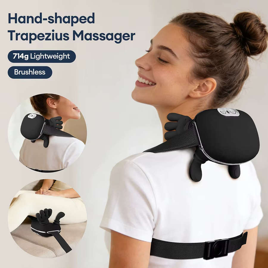 foreverlily Bionisches Finger-Nacken- und Schultermassagegerät, Schwarz, Unisex - Bild 2