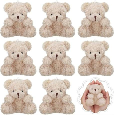 Linyi toy Mini-Plüschbären, Stofftier Spielzeug, 48-teiliges Set, apricot - Bild 1