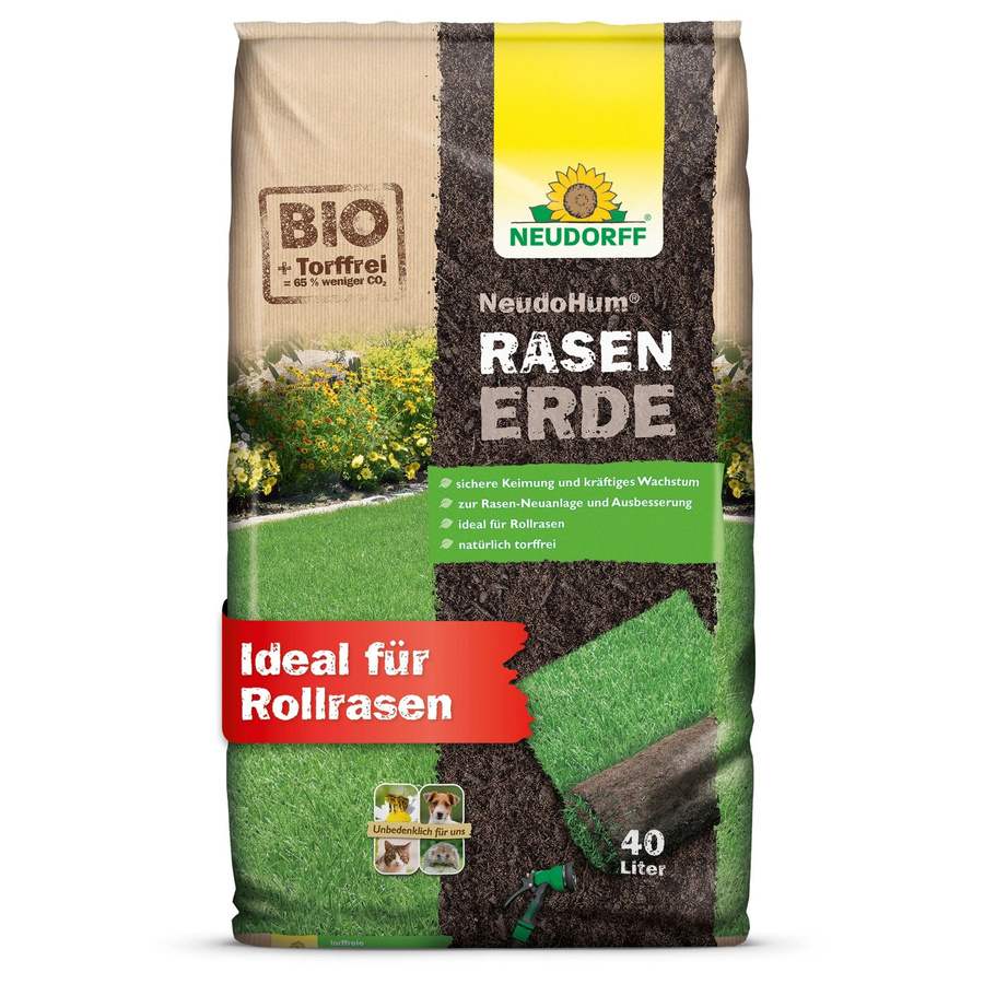 Neudorff NeudoHum torffreie Rasenerde mit Pflanzenkohle 40 kg - Bild 2