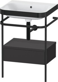 Duravit Möbelwaschtisch-Kombi Happy D.2 Plus in Grau, B: 57,5 cm, T: 49 cm - Bild 1