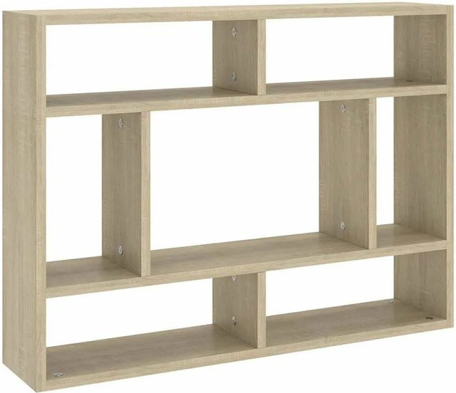 vidaXL Wandregal Sonoma-Eiche aus Holzwerkstoff, Farbe Braun, B/H/T: 75 x 55 x 16 cm - Bild 1