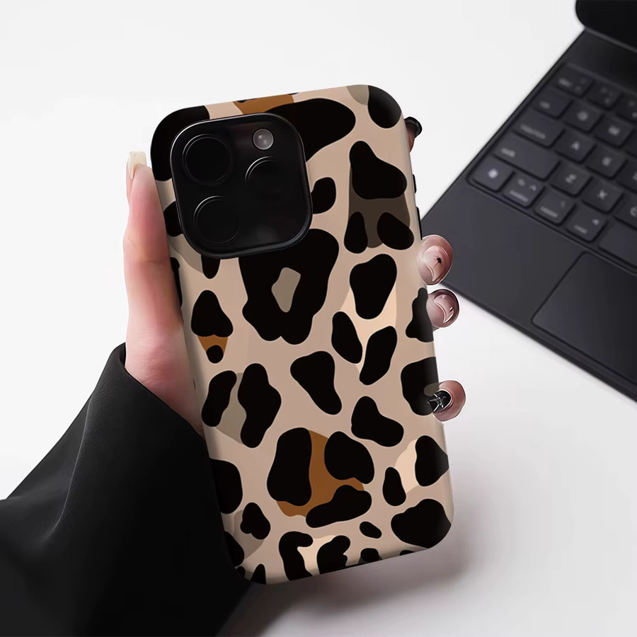 Robuste Handyhülle mit Leopardenmuster von Potdemiel für iPhone 17 16 15 14 13 Pro Max Plus, magnetisch und doppelschichtig, Multicolor - Bild 5
