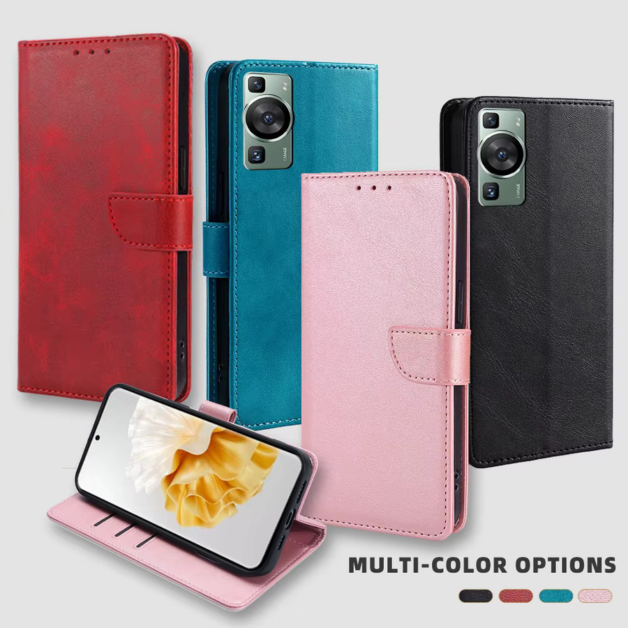 Leder Flip Case für Huawei P60 P50 P40 P30 P20 Pro Plus P50E P40 Lite mit Magnetverschluss und Brieftaschenfunktion in Blau - Bild 6