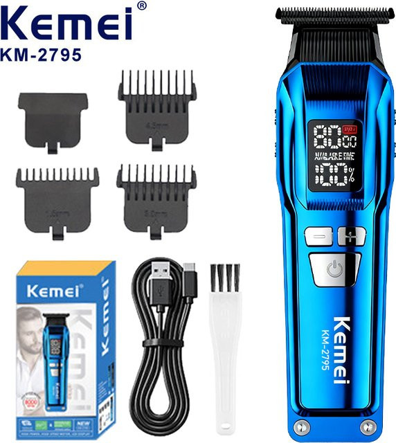 Kemei 2795 Akku-Haarschneider, Blau, Unisex - Bild 1