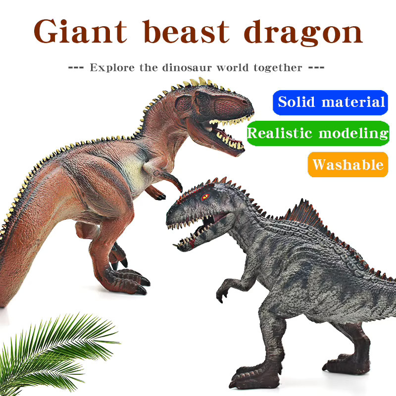 XIALIBAOMOWAN Jurassic Giganotosaurus Tyrannosaurus Dinosaurier Actionfigur, mit offenem Maul - Bild 1