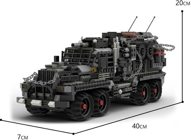 LEGO MOC Kriegs-LKW Apokalypse Ödland-Fahrzeug, Bausteine Modell, ab 14 Jahren - Bild 1