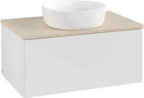 V&B Waschtischunterschrank Antao mit Beleuchtung, Weiß lackiert, B/T/H: 80 x 36 x 50 cm - Bild 1
