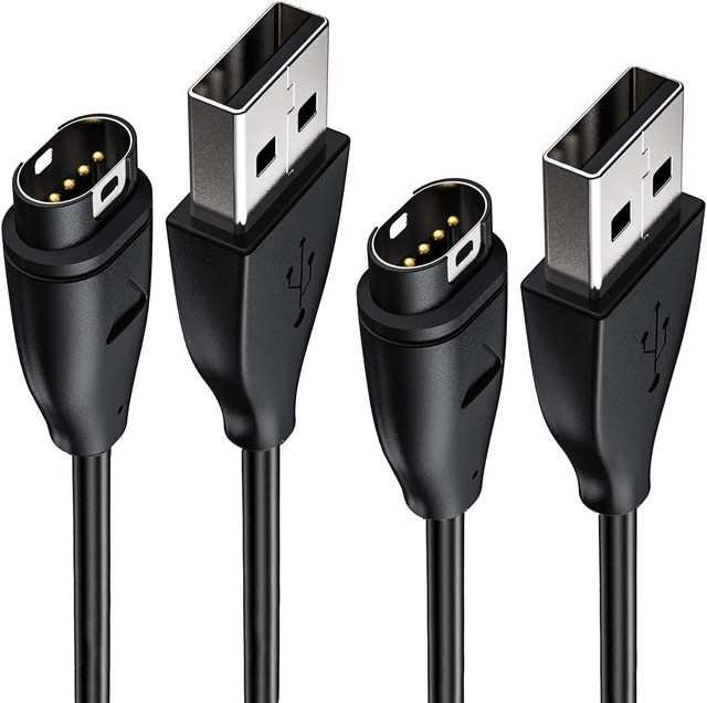 Garmin USB-Smartwatch-Ladekabel, 2er-Pack, Schwarz, USB-C - Bild 1