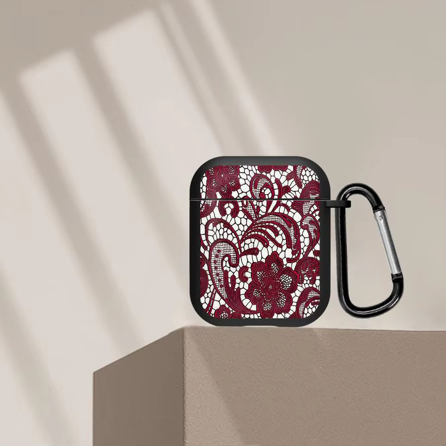 Spitzenblumen Schutzhülle für Apple AirPods Pro 1, 2 und 3 sowie AirPods 4 - Bild 1