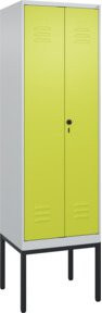 C+P PSA Doppel-Spind Classic PLUS Gestell mit 2 Abteilen, Grau und Grün, B/T/H: 212 x 60 x 50 cm - Bild 1