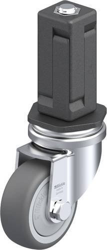 Blickle LRA-PATH 50KF-EV04 Lenkrolle in Grau mit Stahl- und Kunststoffkomponenten, Rad-Durchmesser: 50 mm, Tragfähigkeit: 75 kg - Bild 1