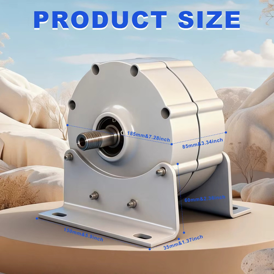 SMARAAD 3000W Getriebeloser Permanentmagnet-Generator für Wasser- und Windkraft, Niedrigdrehzahl-Turbine 12V 48V - Bild 6