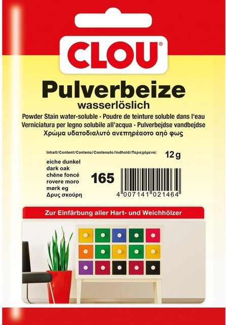 Clou Pulverbeize Eiche Dunkel Braun 12 g - Bild 1