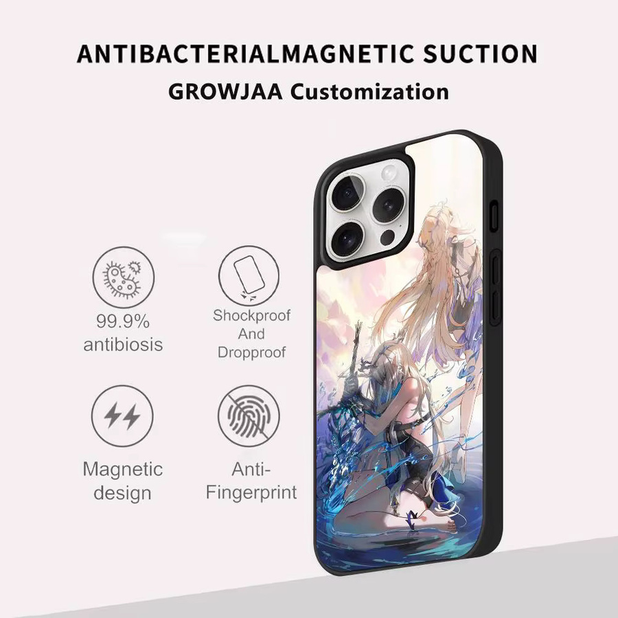 Wuthering Waves Cartethyia Handyhülle mit MagSafe Wireless Magnetic Funktion für iPhone 17 16 15 14 13 12 11 Pro Max Plus Mini, Multicolor - Bild 3