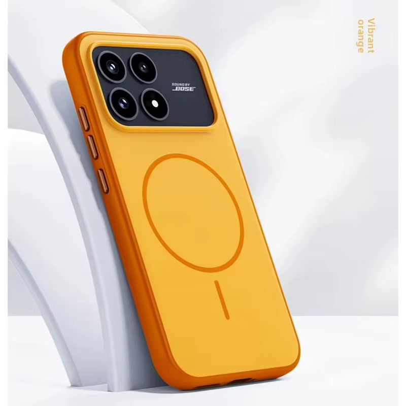 Magnetische Handyhülle für Xiaomi Redmi K90 Pro Max in Schwarz mit matter Lederoptik und MagSafe Wireless Charging Unterstützung - Bild 2
